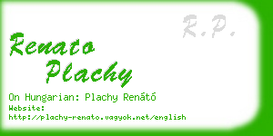 renato plachy business card