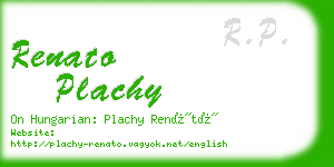 renato plachy business card